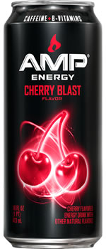 Amp Energy Cherry Blast drink