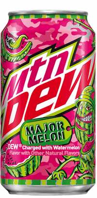 Mountain Dew Major Melon drink
