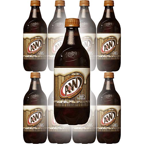 A&W Root Beer, 20 Fl Oz Bottle, (Pack of 8, Total of 160 Fl Oz)