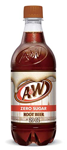 A&W Zero Root Beer, 20 Fl Oz Bottles, (Pack of 16, Total of 320 Fl Oz)