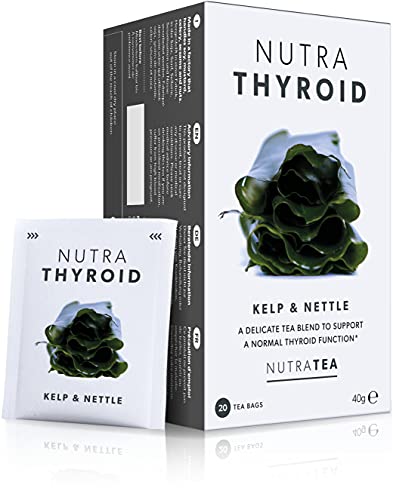 NUTRATHYROID - Thyroid Support Tea | Thyroid Health Tea – Includes Ashwagandha, Kelp & Bladderwrack - Supporting Your Metabolism and Thyroid Function - 20 Enveloped Tea Bags - by Nutra Tea - Herbal Tea