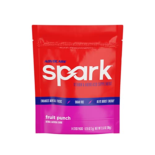 AdvoCare Spark Vitamin & Amino Acid Supplement - Focus and Energy Drink Mix - Fruit Punch - 14 Pack