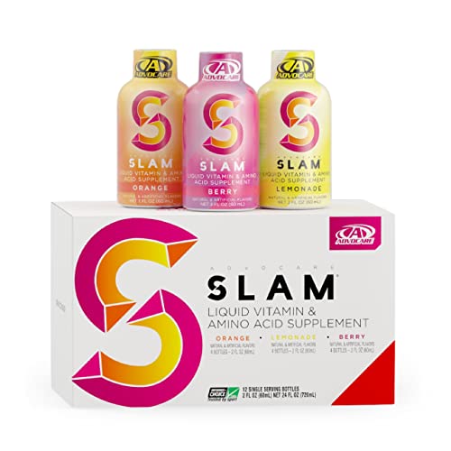 AdvoCare Slam Variety Pack - Liquid Vitamin & Amino Acid Supplement - Sugar-Free Energy Drink - 3 Drinks (2 Oz)