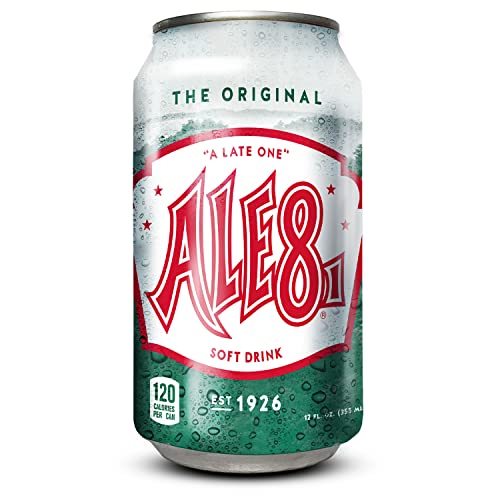 Ale 8 One Ginger Ale Soda with a Caffeine Kick & Hint of Citrus - The Original Flavor - 12 Pack, Case of 12 Oz Cans - Ginger Soft Drink, Pack of 12