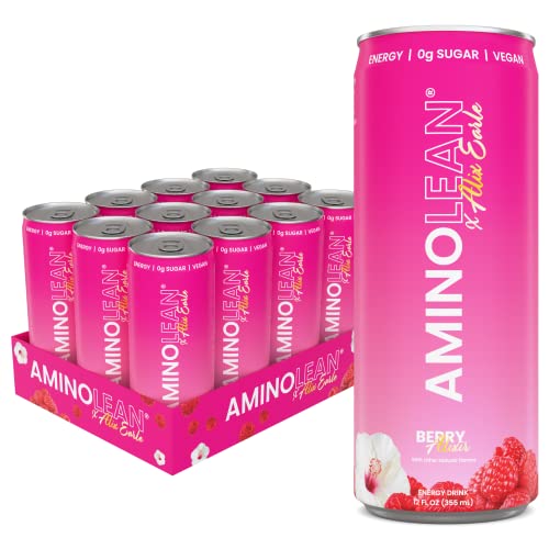 RSP NUTRITION AminoLean x Alix Earle Berry Alixir Energy Drink - Sugar Free Anytime Energy with No Jitters, Tingles, or Crash, Vegan Amino Acids 12 Pack