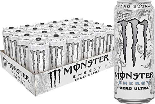 Monster Energy Zero Ultra, Sugar Free Energy Drink, 16 Fl Oz (Pack of 24)