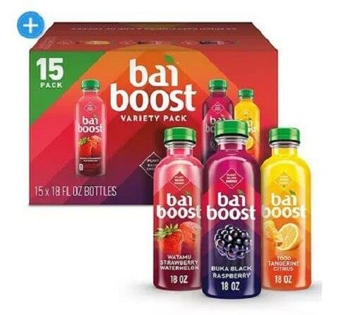 Bai Boost Variety Pack (18 Fl Oz, 15 Pack)