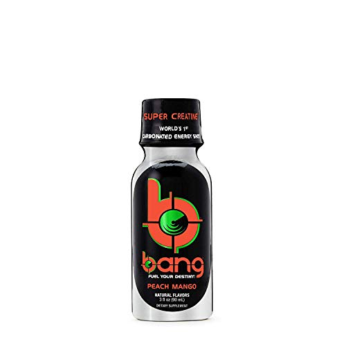 VPX (Vital Pharmaceuticals) BANG SHOT, Peach Mango, Carbonated Energy Shot, 3 fl oz. (12 Drinks)