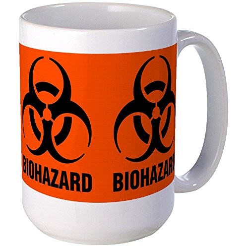 CafePress - Large Biohazard Mug - Coffee Mug, Large 15 oz. White Coffee Cup