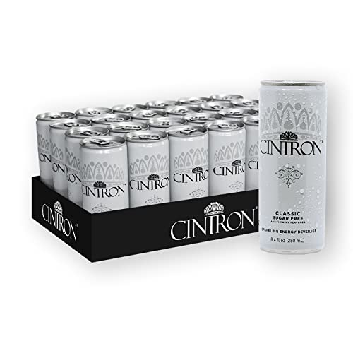 Cintron Classic Sugar Free Sparkling Energy Drink, Natural Flavor, Zero Sugar, Non-GMO, No Added Preservatives (8.4 fl oz., 24 Pack)