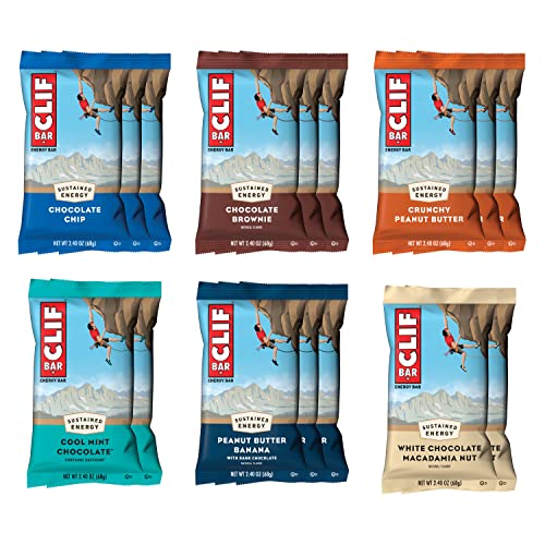 Clif Bar - Energy Bars - Best Sellers Variety Pack- Made with Organic Oats - Plant Based (2.4 Ounce Protein Bars, 16 Count) Packaging & Assortment May Vary (Amazon Exclusive)
