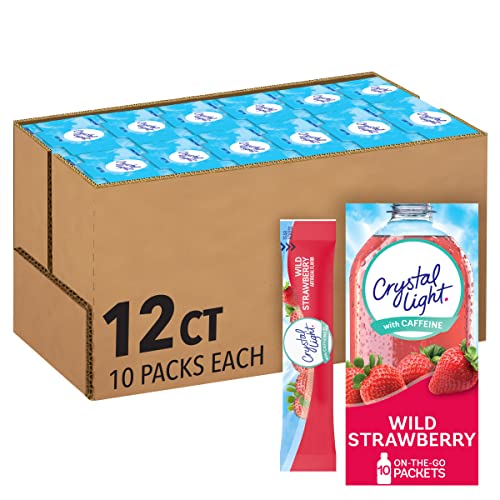 Crystal Light Sugar-Free Wild Strawberry On-The-Go Powdered Drink Mix 120 Count-10 Count (Pack of 12)