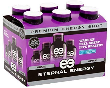 Pack of 8 - Eternal Energy Premium Energy Shot, Grape, 1.93 fl oz, 6 Count