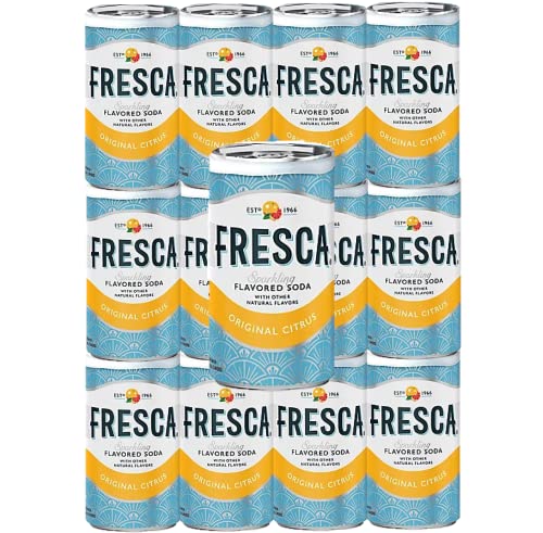 Fresca Sparkling Soda Water, Grapefruit Citrus, 7.5oz Cans, Pack of 10