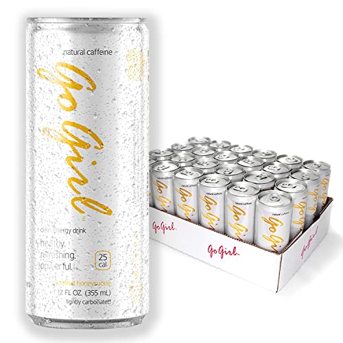 Go Girl All Natural Grapefruit Honeysuckle Energy and Pre Workout Drink - 120mg of Caffeine with Clean Ingredients & Refreshing Taste - Keto Friendly, B6, B12, Ginseng - 24 Pack