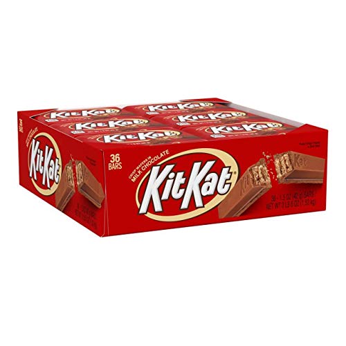 KIT KAT Milk Chocolate Individually Wrapped, Bulk Wafer Candy Bars, 1.5 oz (36 Count)