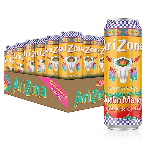 AriZona Mucho Mango Juice Cocktail - Big Can, 22 Fl Oz (Pack of 24)