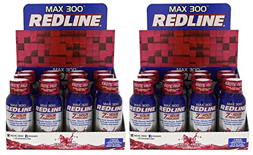 VPX Redline Max 300 7-Hour Energy, Exotic Fruit, Packed w/Amino Acids, Electrolytes and Vitamins 24/2.5oz