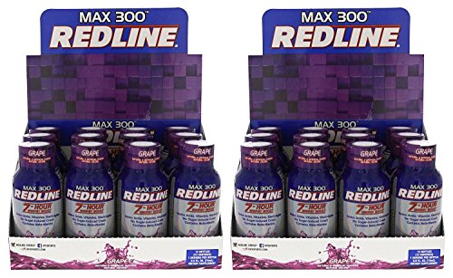 VPX Redline Max 300 7-Hour Energy, Grape, Packed w/Amino Acids, Electrolytes and Vitamins 24/2.5oz
