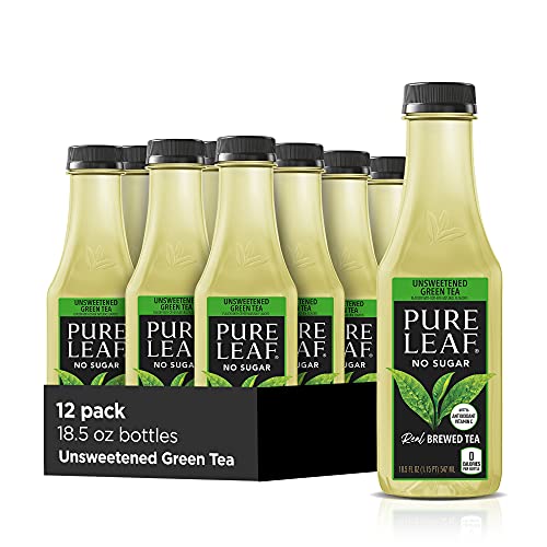 Pure Leaf Iced Tea, Unsweetened Green Tea, 18.5 Oz Bottles (12 Pack)