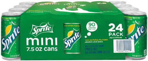 Sprite Mini-Cans, 7.5 fl oz (Pack of 24) by Sprite