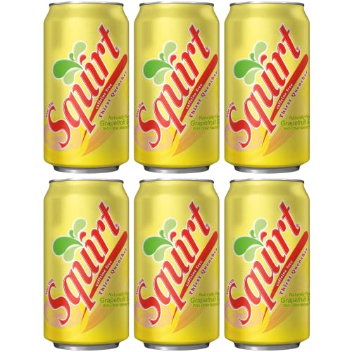 Squirt Grapefruit Soda, 12oz Cans, Pack of 6