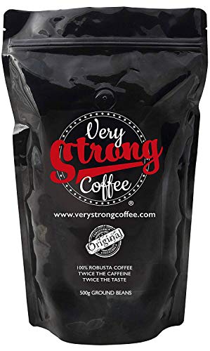 Very Strong Coffee 500g - Ground Beans - 100% ROBUSTA COFFEE - TWICE THE CAFFEINE - TWICE THE TASTE.